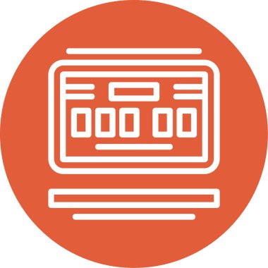 Bir bilgisayar simgesinin vektör illüstrasyonu