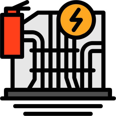 Elektrik var. Web simgesi basit tasarım