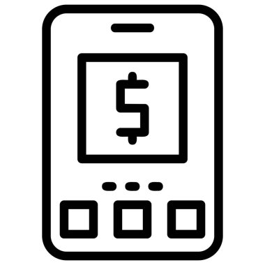 Mobil ödeme kutsal kişilerin resmi, vektör çizim