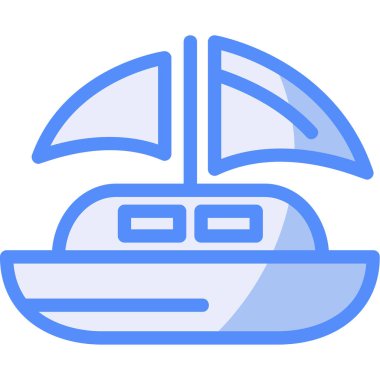 Tekne. Web simgesi basit illüstrasyon