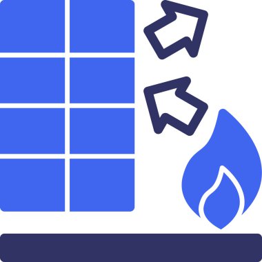 Yangın. Web simgesi basit illüstrasyon