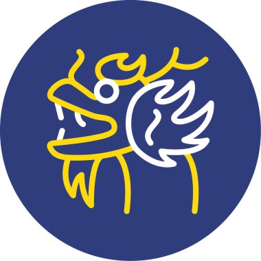 Kuş simgesinin vektör illüstrasyonu