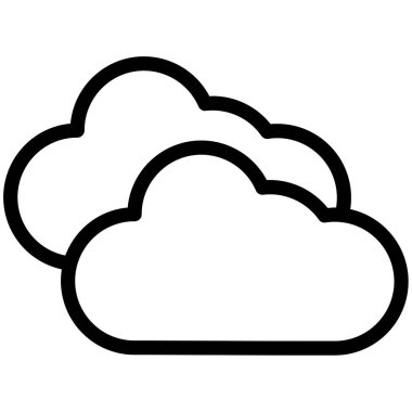 Bulut. Web simgesi basit illüstrasyon