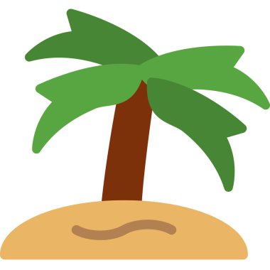 Palmiye ağacı çizimi, düz biçim tasarımı