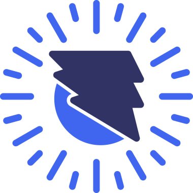 Fırtına ikonu. Ağ için basit fırtına vektör simgeleri çizimi