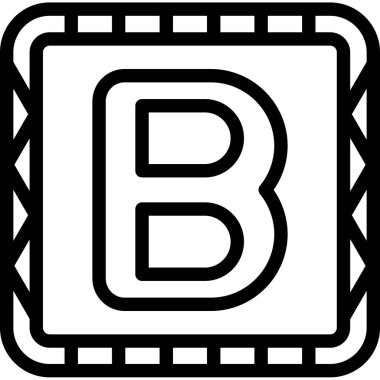 b b harfi simgesi ana hat biçiminde