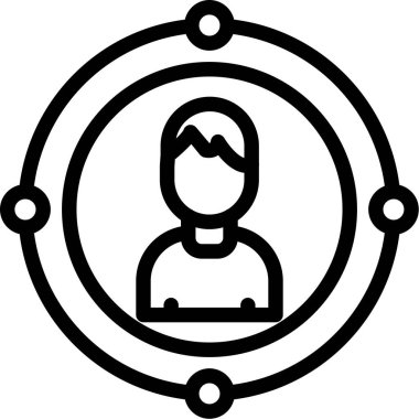 İnsan simgesinin vektör illüstrasyonu