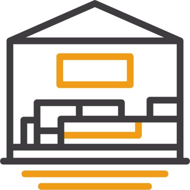 Eve. Web simgesi basit illüstrasyon