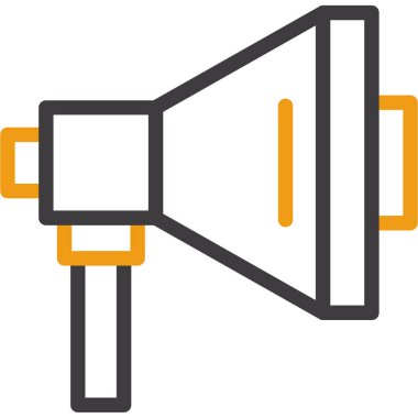 megafon simgesi, vektör illüstrasyonu beyaz arkaplanda izole edildi