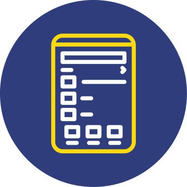 Hesap makinesi simgesi. Basit resimleme