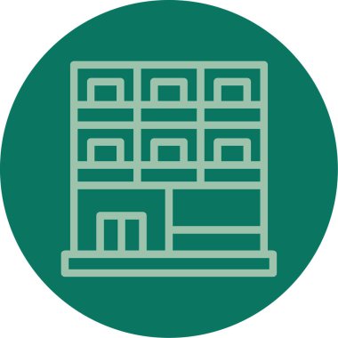 Modern yapı simgesinin vektör illüstrasyonu