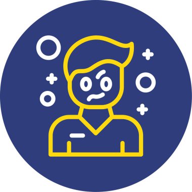 avatar erkek kullanıcı simgesi rozet biçiminde