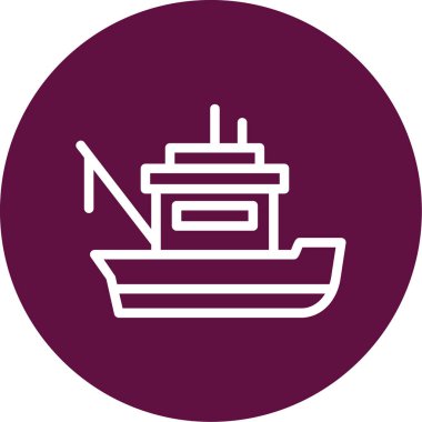 Gemi vektör illüstrasyonu modern simge tasarımı