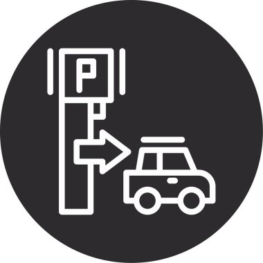 vektör illüstrasyon işareti simgesi park yeri