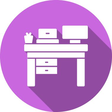 Masa. Web simgesi basit illüstrasyon