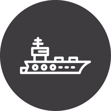 Gemi simgesinin vektör illüstrasyonu