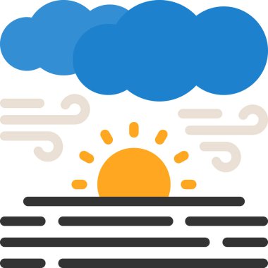 Hava durumu. Web simgesi basit illüstrasyon