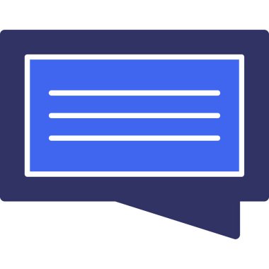 Sohbet mesajı vektör illüstrasyonu