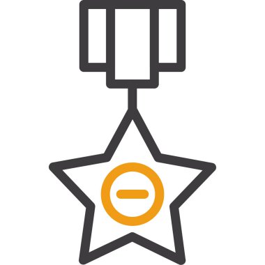 Moda stili izole edilmiş arka planda madalya simgesi