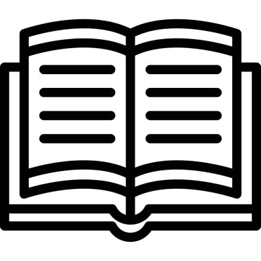 Kitap. Web simgesi basit illüstrasyon