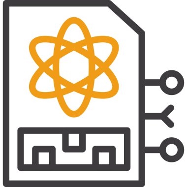 atom simgesi vektör illüstrasyonu