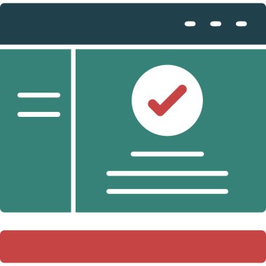 kontrol listesi simgesi, vektör illüstrasyonu