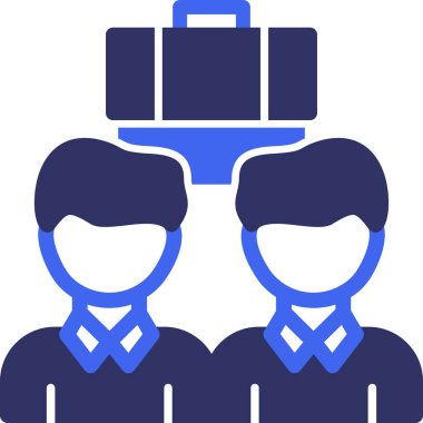 İş kadınıyım. Web simgesi basit illüstrasyon