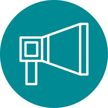 Konuşmacı. Web simgesi basit illüstrasyon