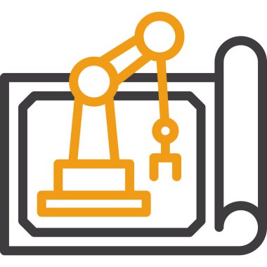 Robot simgesinin vektör illüstrasyonu