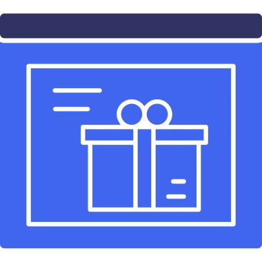 Hediye kutusu. Basit simge