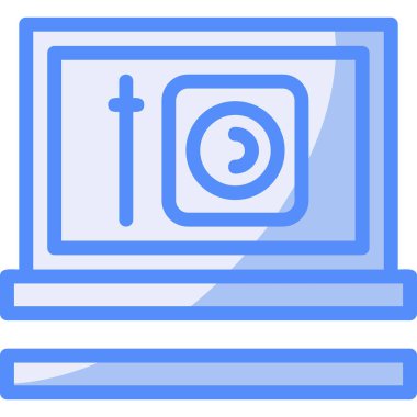 Bilgisayar. Web simgesi basit illüstrasyon