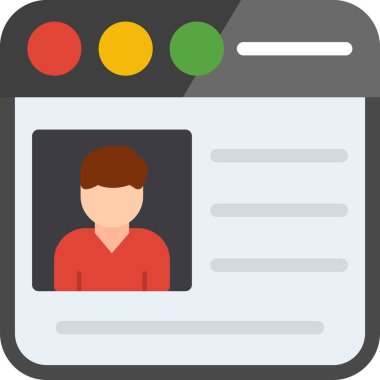 kimlik kartı vektör simgesi