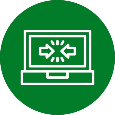 Dizüstü bilgisayar simgesi vektör çizimi