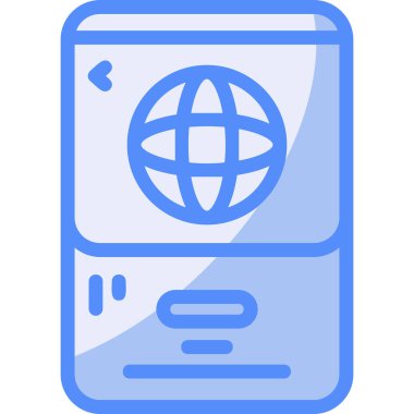 Doldurulmuş ana hatlar biçiminde genel internet ağ simgesi