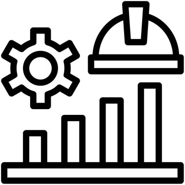 İnşaat endüstrisi ikon vektör illüstrasyonu