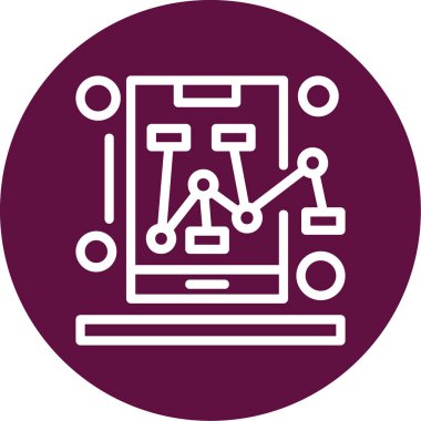 Modern bir bilgisayarın vektör illüstrasyonu