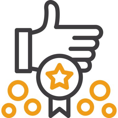 Başparmak yukarı simgesi. özet vektörü