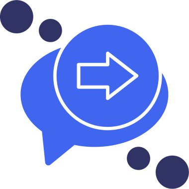 Mavi bir simgenin vektör illüstrasyonu