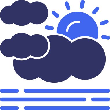 Dosyalanmış özet biçiminde bulut tahminleri hava durumu simgesi