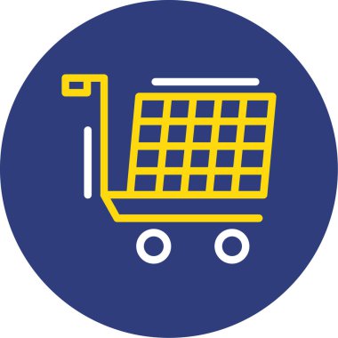 Sepet ikonu vektör illüstrasyonu