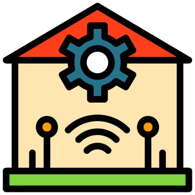 Ev. Web simgesi basit illüstrasyon