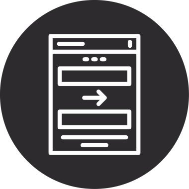 tarayıcı simgesi, vektör illüstrasyonu