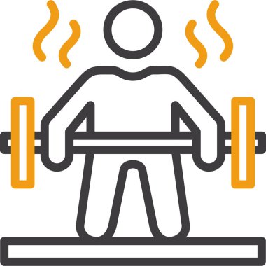 Spor salonu. Web simgesi vektör illüstrasyonu