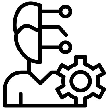 dişli ayarı simgesi, vektör illüstrasyonu