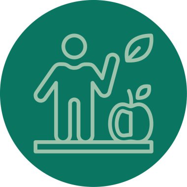 Bir ağaç simgesinin vektör illüstrasyonu