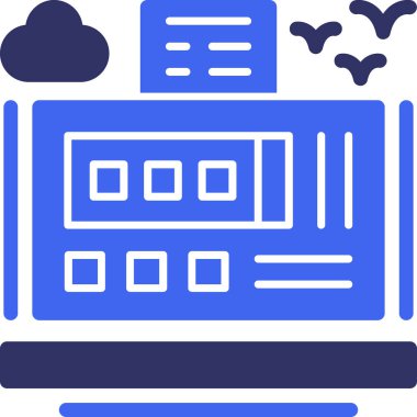 Bilgisayar simgesi ile doldurulmuş bulut hesaplama - taslak biçimi