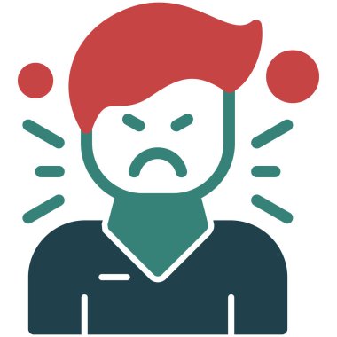 Üzgün adam. Basit illüstrasyon