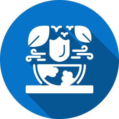 Bir kalkan simgesinin vektör illüstrasyonu