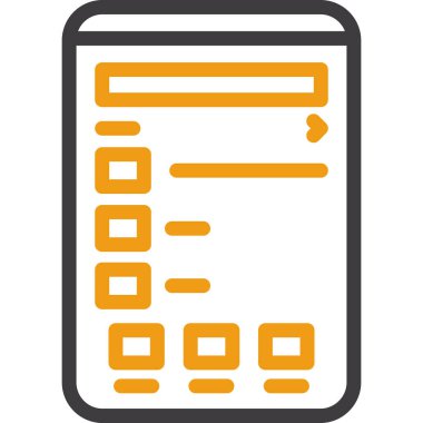 Kontrol listesi. Web simgesi basit illüstrasyon