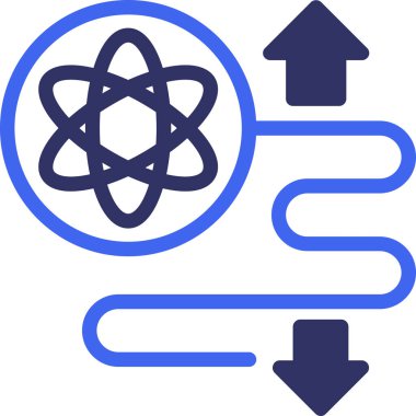 atom. Ağ simgesi. resimleme